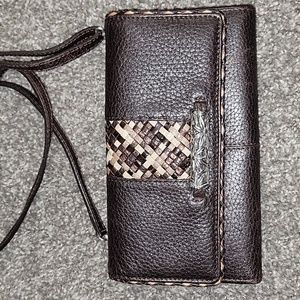 Brighton wallet with crossbody strap